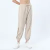 Lu feminino yoga jogging push fiess calça de moletom lululy lemenly macia cintura alta com bolsos calças casuais 3 cores ll2312 ll2