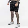 Herenshorts 2022 Zomer Nieuwe camouflage Heren shorts Jogger Double Layer 2 In 1 Fitness Training Quick Dry Heren Sports Pants W0327