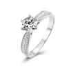 Bague de mariage bague de luxe bague d'amour bague de créateur cadeau mère série classique bagues moissanite pour femmes bague de fiançailles diamant solitaire placage platine M06A