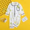 Schlafanzug Jungen und Mädchen Schlafanzug Kinder Set Baby Einfarbig Baumwolle Homewear Familienbekleidung Shirt TopPants 2PC 2-12T 230331