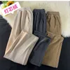 Herrenhosen EOENKKY/Man Casual Straight Pants Male Cord 3 Color Oversize Hose Man Warm Korean Streetwear Pants M-3XL W0325