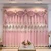 Curtain Luxury Pink Chenille Short Valance Bead Tassel Waterfall Drapes For Living Room Bedroom Window Curtains Decor Custom