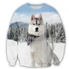 Moletons masculinos moletons phechion moda masculino/mulher animal husky cão 3d impresso na manga longa roupas esportivas casuais pulôver s41