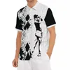 Polos pour hommes Polos de golf Jumeast Swing Swear Look for Ball Men White Mesh T Shirt At My PuSport Tops Youth Drip Clothing Y2K Apparel