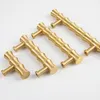 Solid Brass Bamboo Kitchen Cabinet Knobs and Pulls Vintage Furniture Drawer Cupboard Warodrbe Door Pulls Handles Hardware