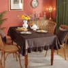 Nappe de table Vintage couleur unie hollandais velours à volants couverture Agaric café moderne Rectangle décoration de mariage nappe