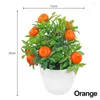 Decorative Flowers Ornament Fake Greenery Home Decoration Orange Berries Fruit Tree Potted Artificial Plants Bonsai Pomegranate Chili