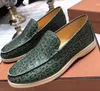 Loro crack pianas leather pianas Stone leather Genuine Nubuck Summer Mens Walk Dress shoes Luxury Designer Male Flats leisure Driving shoe Formal plus size 45 46 YJHF