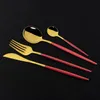 Dinnerware Sets Platinum tableware set kitchen tableware silver stainless steel knife cake fork spoon set tea spoon tableware 230331