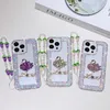 3D Swan Bling Diamond Case для iPhone 14 Pro Max 13 12 11 XR XS 8 7 плюс модная роскошная сияльная мягкая таблица TPU Flower Lov