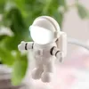 Night Lights Creative Portable Powered USB Night Light Astronaut Shape LED Reading Desk Book Lamp Computer Keyboard Light P230331