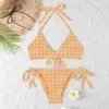 Kvinnors badkläder Bikinis Set Sexiga tjejer Baddräkt Fashion Summer Beach Swimsuit Letter Mönster Kvinnor Simmar underkläder