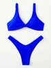 Женские купальники Ztvitality Solid Tie Sexy Bikini Bkini Bra Bra High Bangage Set Set Brazilian Swimsuit Women 230331