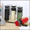 Water Bottles Stainless Steel Thermos Bottle Tea Portable With Infuser 500Ml Adt Drop Delivery Home Garden Kitchen Dining Bar Drinkwa Dh9C4