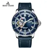 Montre-bracelets Reef Tiger / RT Black Automatic Dive Watchs Men 200m STRAP DE TEMPLE ARRÉPERS