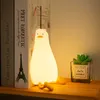 Gece Işıkları Ördek Gece Işığı Led Gece Işık Ördek Şarj Edilebilir Lamba USB Karikatür Silikon Çocuk Çocuk Yatak Odası Dekorasyon Doğum Günü Hediyesi P230331