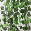 Decoratieve bloemen 2,5 m kunstmatige plant groen klimop blad slinger zijden muur hangende nepbladeren voor decoratie thuis decor feest wijnstokken