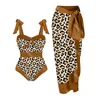 INS Leopard Bikini Lady Print Print Swimwear Outdoor Brown Swimsuit Summer Sexy Women Gound Count