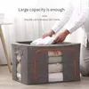 Storage Bags Echome Box Foldable Cotton Linen Wardrobe Quilt Clothes Toys Thickened Steel Frame Sorting And Packaging