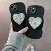 Custodia per telefono di design 2023 Cuore d'amore di lusso con diamante Adatto per iPhone 14 13 12 Pro max 11 12 14plus Custodia anticaduta