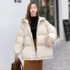 Trenchs femme Parkas femmes doudounes hiver 2023 fermeture éclair à capuche épaissir lâche Hong Kong matelassé chaud mode haut Streetwear