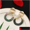 Dangle Chandelier Colorf Natural Shell Round Earrings For Women Unique Design Shape Statement Fashion Jewelry Mticolor Ear Dhgarden Dhuqa