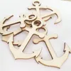 Christmas Decorations 6 4.2cm Anchor Laser Cut Out Unfinished Wood Shapes Embellishment Gift Decoration