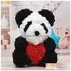 Party Favor New40cm Rose Teddy Bear Artificial Flower Led Strings Decoration Valentines Day Gifts for Women Home RRD11958 Dr Dhihz