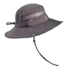 Chapeaux de soleil en maille casquettes de pêche Protection solaire UV chapeau de seau à large bord été respirant pour la randonnée jardin Safari plage voyage Bonnet