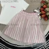 marki sukienki dla dziewcząt Zestawy projektanta białe koszule różowe spódnice 2023 High End Girl