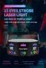 15 ogen laserverlichting RGB DMX512 stroboscoop podiumverlichting geluid geactiveerd DJ-licht voor discofeesten barfeest verjaardag bruiloft vakantie show xmas projector decoratie