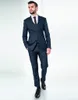 Ternos masculinos Design 2023 Notch personalizado Lapela dois botões Men Suje noivo Tuxedos Wedding Business Man Suit (colete de calças)