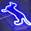 Veilleuses Chien Neon Light LED Veilleuse USB Charge Bar Restaurant Décoration Murale Chambre Bureau Décor Lampe De Table Cadeau pour Enfants P230331