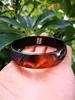 Bangangle Endast äkta Asia Black Natural Agate Jade Armband Innerstorlek 61mm #5