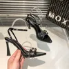 Neue OPYUM Sandalen Designer Damen High Heels Pfennigabsatz Klassische Buchstaben Sandale Mode Stylistin Schuhe Mit Boxgröße 35-40