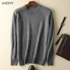 Men's Polos 100 pure Mink Cashmere Sweater O Neck Pullovers Knit Large Size Winter Tops Long Sleeve High End Jumpers 230331