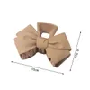 New Candy Bowknot Hair Claw Ribbon Clips Donna Ragazze Matt Plastic Big Bow Ponytail Holder Morsetti per capelli Crab Barrettes S2024