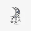 925 Sterling Sliver Charm for Women New Star Galaxy Astronaut Star and Moonlight Biżuteria odpowiednia dla Pandora Bracelets Fashion Charm Beads