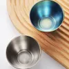 Stainless Steel Small Bowls Sauce Dishes Ice Cream Cups Mini Serving Dessert Bowl Round Seasoning Dishes Sushi Dipping For Kitchen Salsa Tazones Pequenos