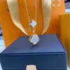 Collier de créateur pendentif trèfle colliers pour femmes luxe or 18 carats mode classique coquillage bijoux cadeau de vacances