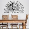 Wall Stickers Italian Pizza Slices Vinyl Wall Decal Sticker Pizza Western Restaurant Door Glass Shop Logo Decal Wall Painting Gift Decorative Art 230331