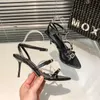 Nieuwe Opyum Sandals Designer Dames Hoge hakken Stiletto Heel Classic Letters Sandaal Fashion stylist schoenen met doosmaat 35-40