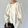 女性のブラウスKuzuwata French Style Vintage Romantic Blusas Mujer de Moda 2023 Lantern Sleeve Slim Women Tops日本のシンプルOネック
