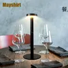 Tischlampen LED Wasserdichte Bar Schreibtischlampe Touch Dimmen Wiederaufladbare Metall Abendessen für Wohnzimmer Schlafzimmer Studie Café Nachtlichter