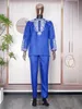 Этническая одежда H D Dashiki Mens Top Pant 2 Piece Set Set African Olde Riche For Shirt с брюками 230331