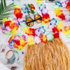 Stage Wear 8pcs/set 8Pcs Glasses Garland Wristbands Necklace Costume Fancy Dress Hawaiian Hula Skirt Set Headband