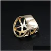 Кольца кольца моде дизайн шикарные геометрия Hollow Out Triangle Ring Gold Punk для женщин мужские