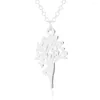 Pendant Necklaces 1pc Blossom Life Of Tree Charms Necklace Standing Yoga Figure Ornament Jewelry Choker Present