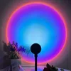 Nachtlichter LED-Sonnenuntergangslampe Mini-Neon-Nachtarbeitslicht Atmosphärenbeleuchtung Schlafzimmer Wanddekoration Geschenk 16 Farben USB-Nachtlicht Lampara P230331