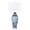 Table Lamps Chinese Bedroom Bedside Hand-painted Blue And White Porcelain Desk Lamp Living Room Ceramic Creative